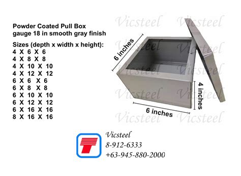 standard electrical pull box sizes